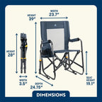 Smooth Motion Stowaway Rocker - Choice 794 - Patented Spring-Action Rocking Chair for Camping Detail