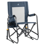 Smooth Motion Stowaway Rocker - Choice 794 - Patented Spring-Action Rocking Chair for Camping - Denim