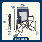 Smooth Motion Stowaway Rocker - Choice 794 - Patented Spring-Action Rocking Chair for Camping Detail
