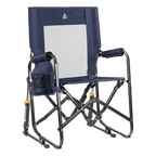 Smooth Motion Stowaway Rocker - Choice 794 - Patented Spring-Action Rocking Chair for Camping - Tailgater Rich Blue