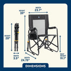 Smooth Motion Stowaway Rocker - Choice 794 - Patented Spring-Action Rocking Chair for Camping Detail