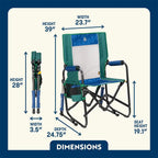 Smooth Motion Stowaway Rocker - Choice 794 - Patented Spring-Action Rocking Chair for Camping Detail