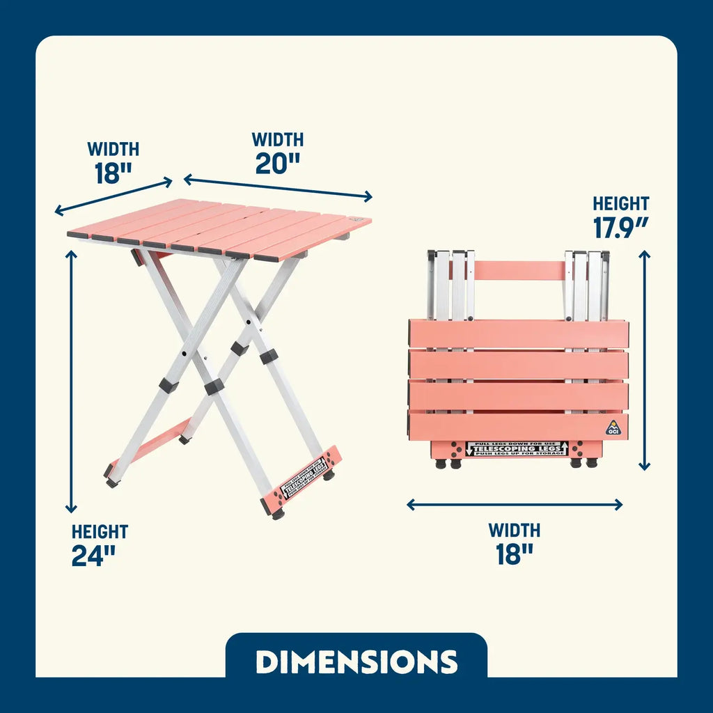 Slim-Fold Compact Camp Table 20 - Choice 513 - Multi-Functional Heavy-Duty Grilling Table Counter Detail