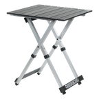 Slim-Fold Compact Camp Table 20 - Choice 513 - Multi-Functional Heavy-Duty Grilling Table Counter - Black Chrome