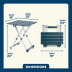 Slim-Fold Compact Camp Table 20 - Choice 513 - Multi-Functional Heavy-Duty Grilling Table Counter Detail