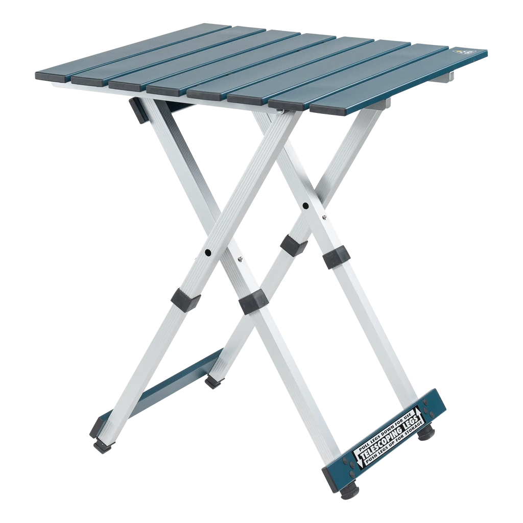 Slim-Fold Compact Camp Table 20 - Choice 513 - Multi-Functional Heavy-Duty Grilling Table Counter - Teal