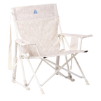 Luxury Camp Kickback Rocker - Choice 345 - Freestyle Rocker Portable Outdoor Folding Chair - Soft Neutral Leaf