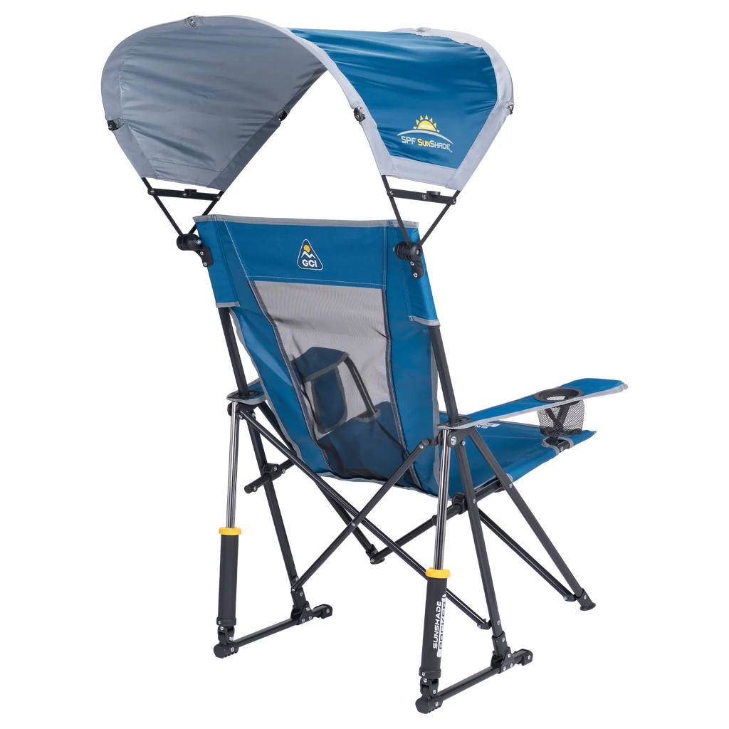 Luxury Camp SunShade Rocker - Choice 550 - RoadTrip Rocker Smooth Motion Camp Chair Detail