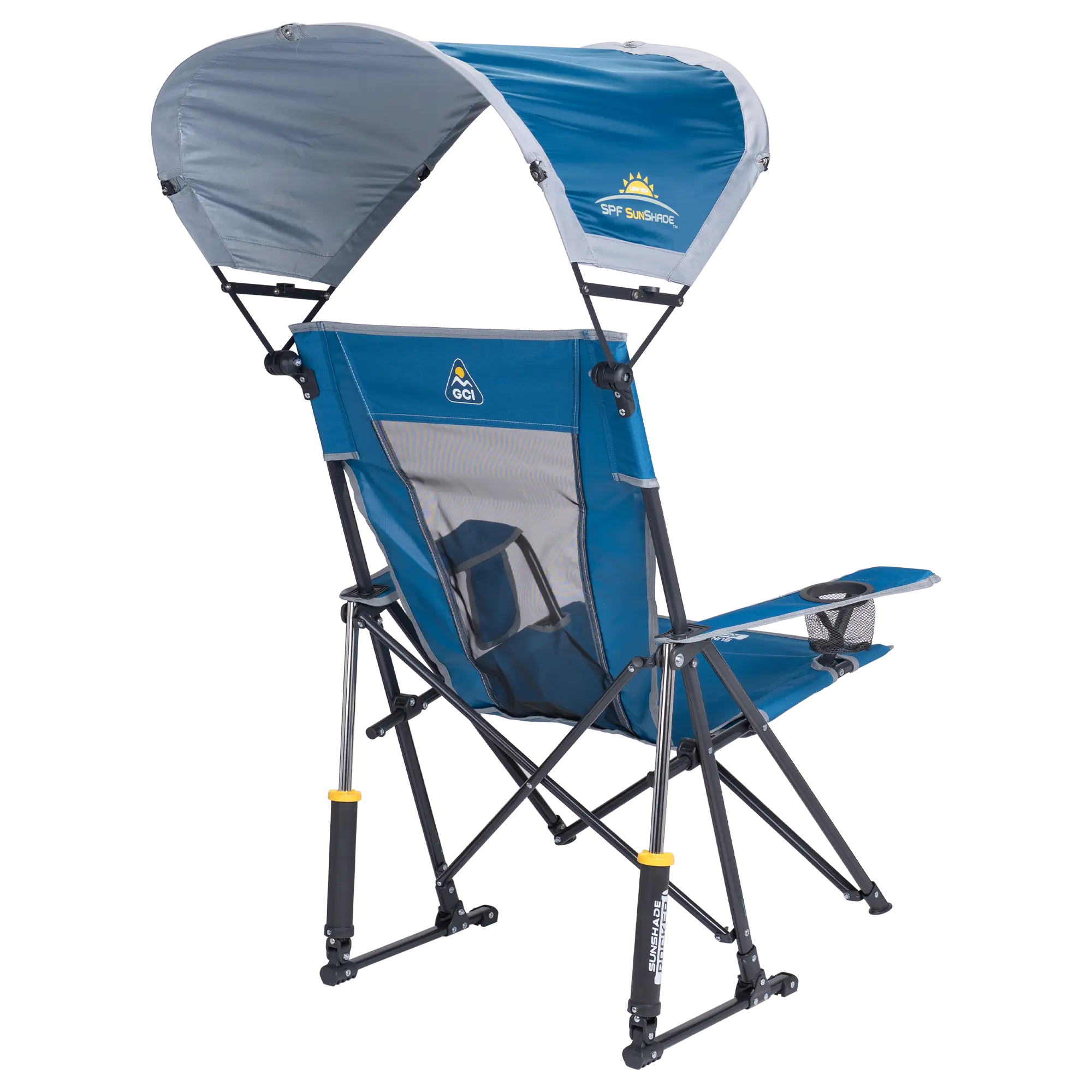 Luxury Camp SunShade Rocker - Choice 550 - RoadTrip Rocker Smooth Motion Camp Chair Detail