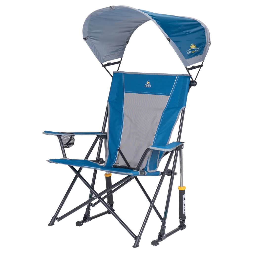 Luxury Camp SunShade Rocker - Choice 550 - RoadTrip Rocker Smooth Motion Camp Chair Detail