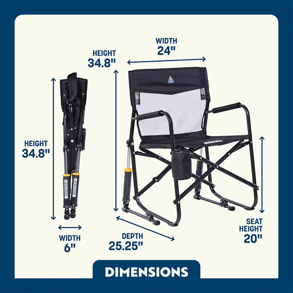 Patented Spring-Action Freestyle Rocker Elite - Choice 460 - RoadTrip Rocker Smooth Motion Camp Chair Detail