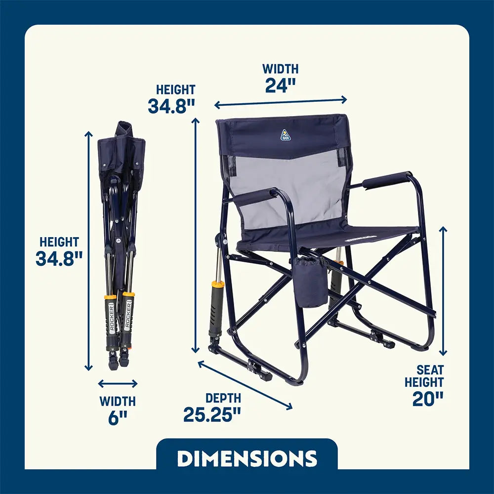 Patented Spring-Action Freestyle Rocker Elite - Choice 460 - RoadTrip Rocker Smooth Motion Camp Chair Detail