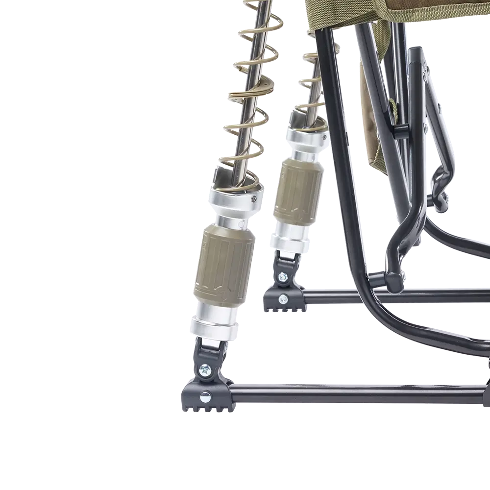 Premium All-Weather Adjustable Rocker - Choice 573 - Heavy-Duty Kickback Rocker with Beverage Holder Detail