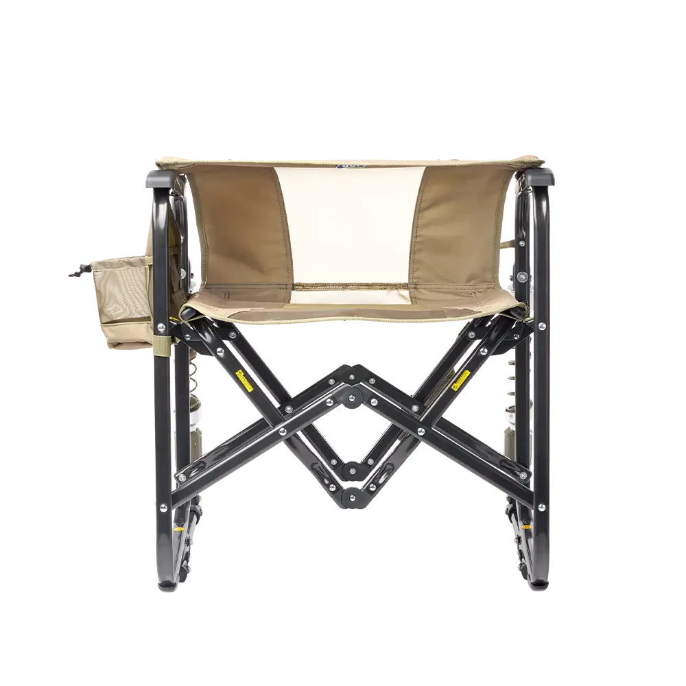 Premium All-Weather Adjustable Rocker - Choice 573 - Heavy-Duty Kickback Rocker with Beverage Holder Detail