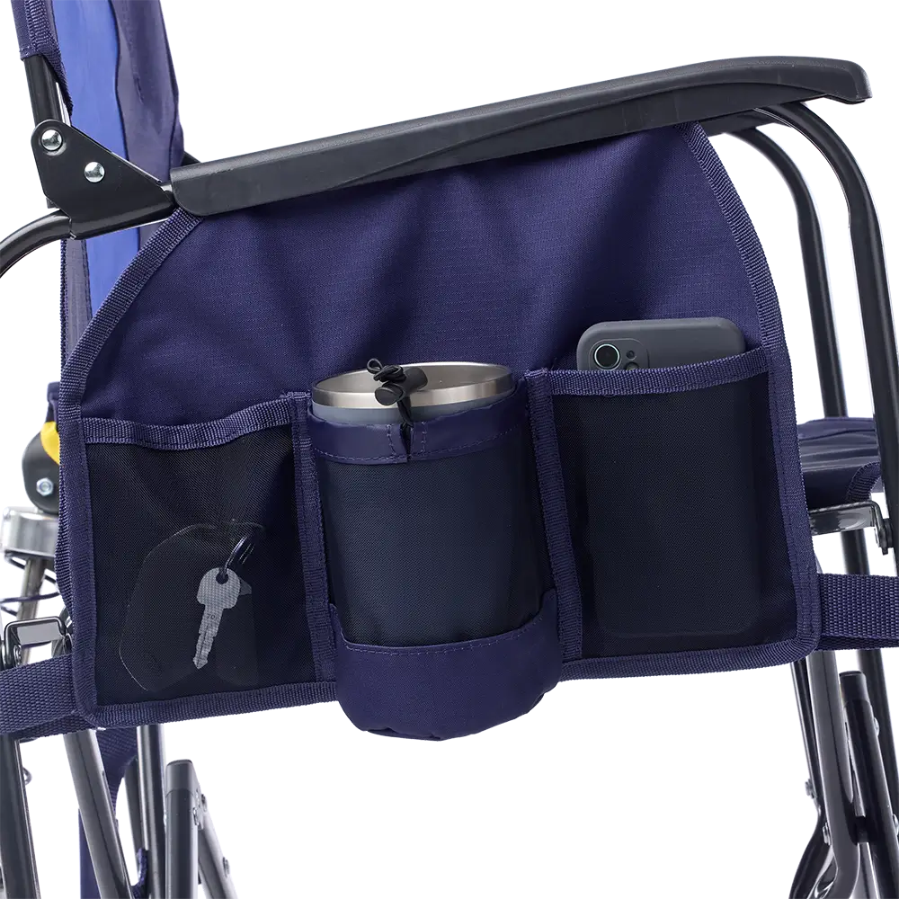 Premium All-Weather Adjustable Rocker - Choice 573 - Heavy-Duty Kickback Rocker with Beverage Holder Detail