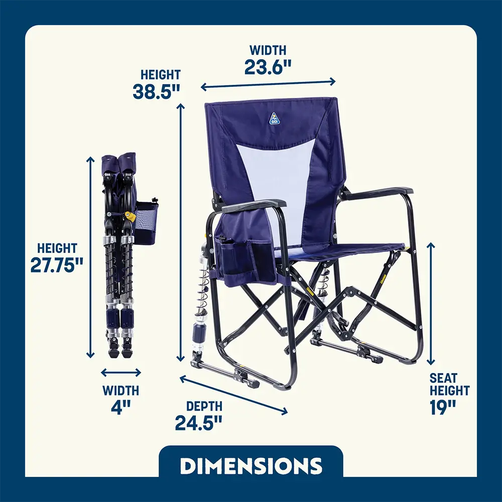 Premium All-Weather Adjustable Rocker - Choice 573 - Heavy-Duty Kickback Rocker with Beverage Holder Detail