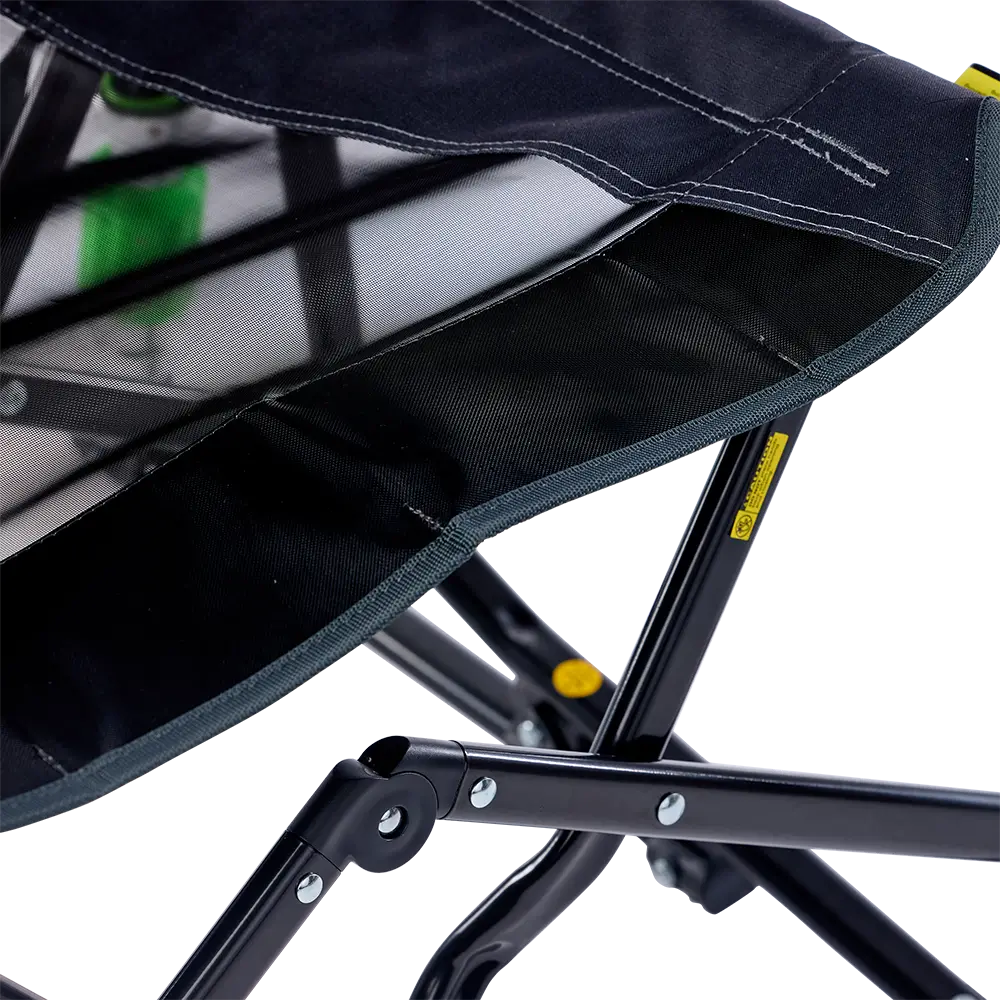 Premium All-Weather Adjustable Rocker - Choice 573 - Heavy-Duty Kickback Rocker with Beverage Holder Detail