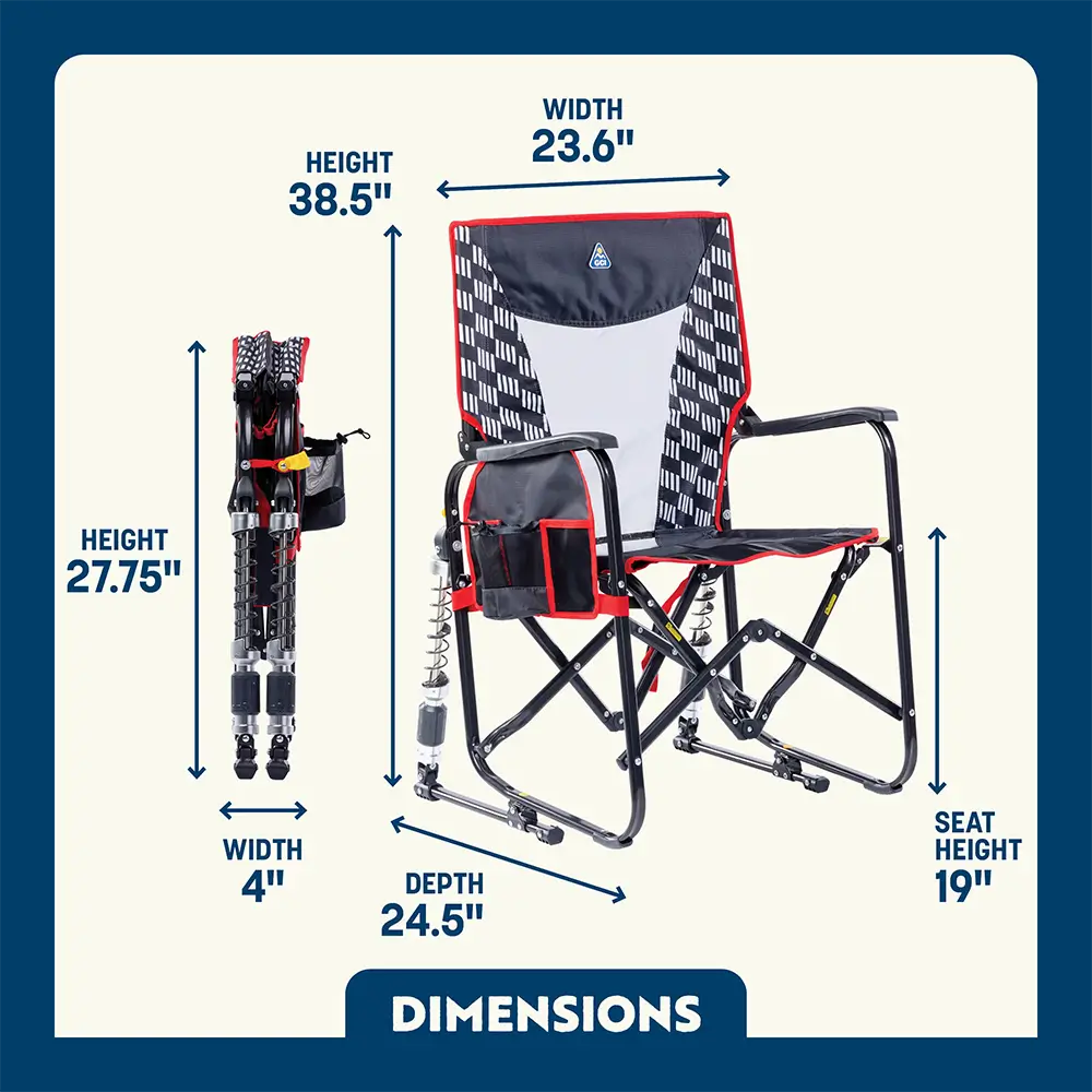 Premium All-Weather Adjustable Rocker - Choice 573 - Heavy-Duty Kickback Rocker with Beverage Holder Detail