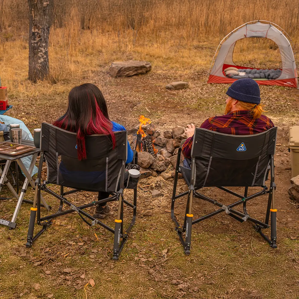 Smooth Motion Freestyle Rocker XL - Choice 552 - Heavy-Duty Kickback Rocker with Beverage Holder Detail
