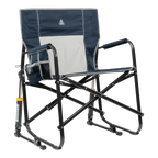 Smooth Motion Freestyle Rocker XL - Choice 552 - Heavy-Duty Kickback Rocker with Beverage Holder - Indigo