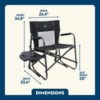 Patented Spring-Action Freestyle Rocker XL with Side Table - Choice 836 - Freestyle Rocker Portable Outdoor Folding Chair Detail