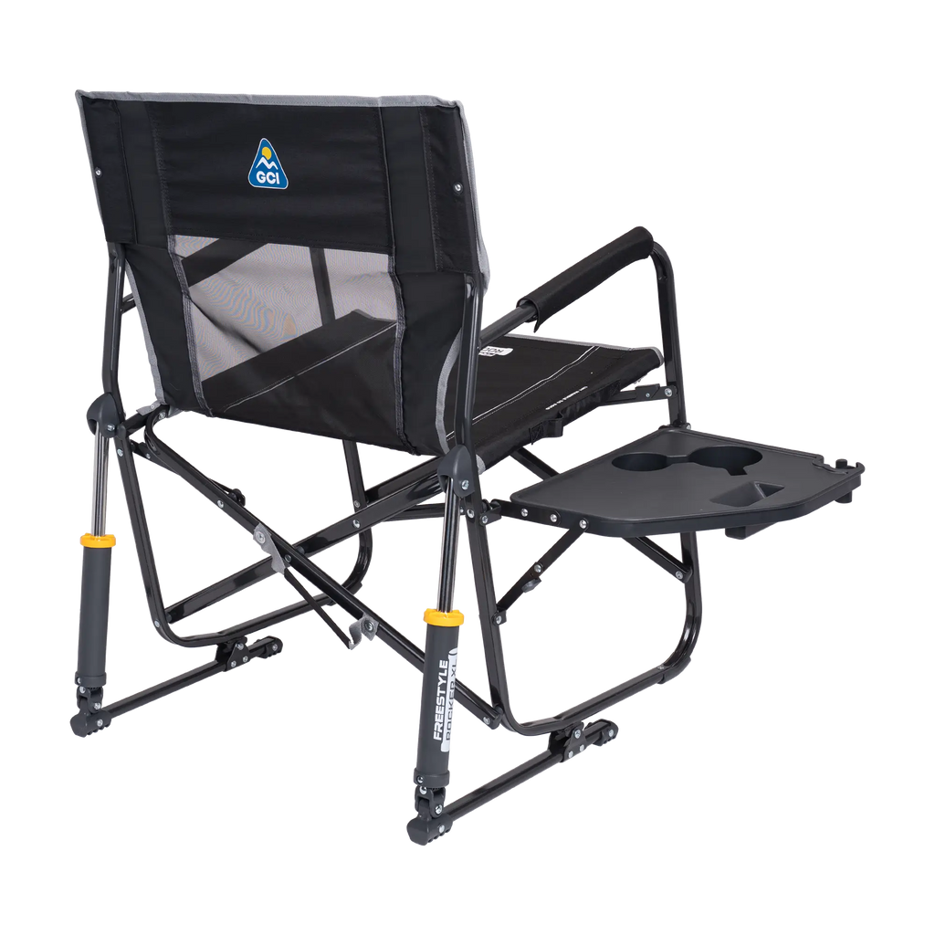 Patented Spring-Action Freestyle Rocker XL with Side Table - Choice 836 - Freestyle Rocker Portable Outdoor Folding Chair Detail