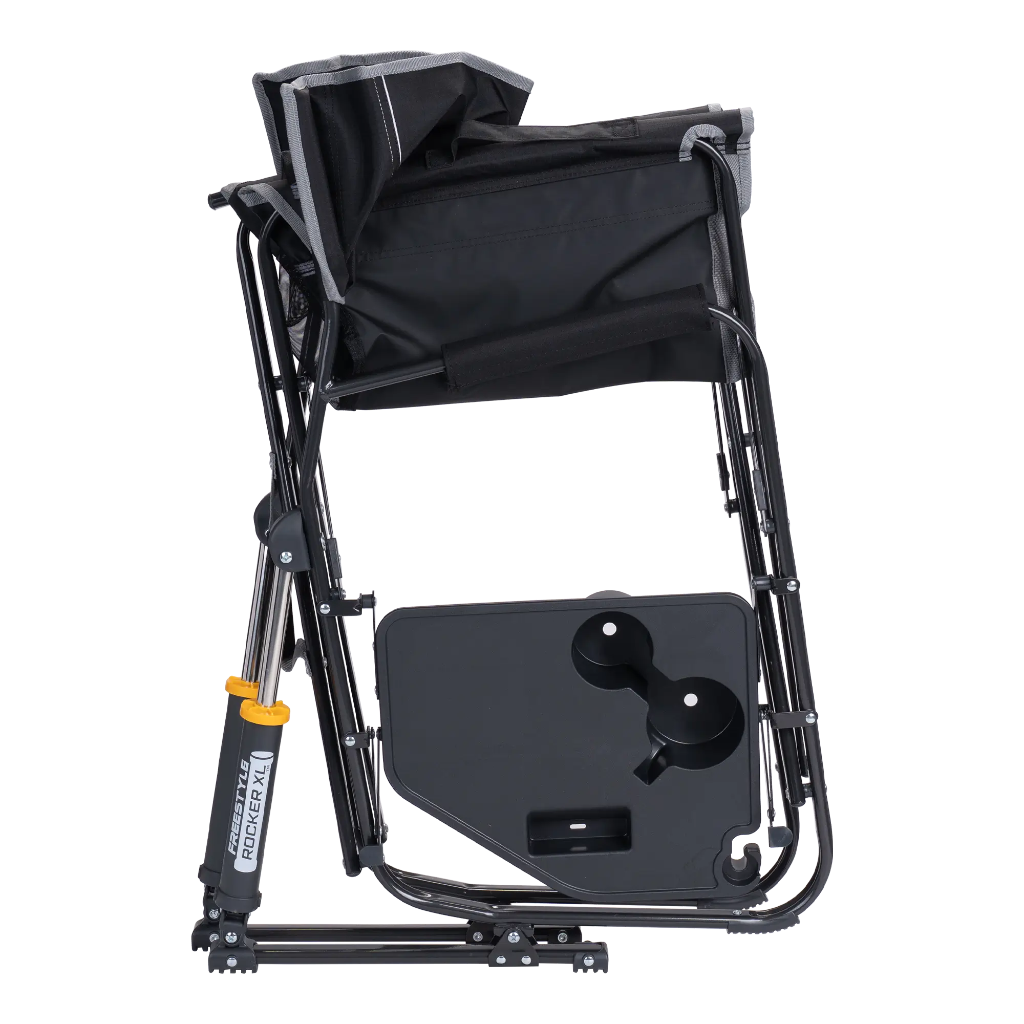 Patented Spring-Action Freestyle Rocker XL with Side Table - Choice 836 - Freestyle Rocker Portable Outdoor Folding Chair Detail