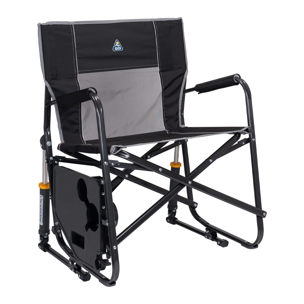 Patented Spring-Action Freestyle Rocker XL with Side Table - Choice 836 - Freestyle Rocker Portable Outdoor Folding Chair Detail