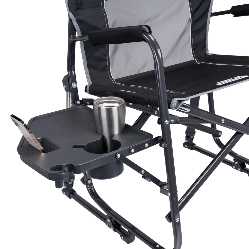 Patented Spring-Action Freestyle Rocker XL with Side Table - Choice 836 - Freestyle Rocker Portable Outdoor Folding Chair Detail