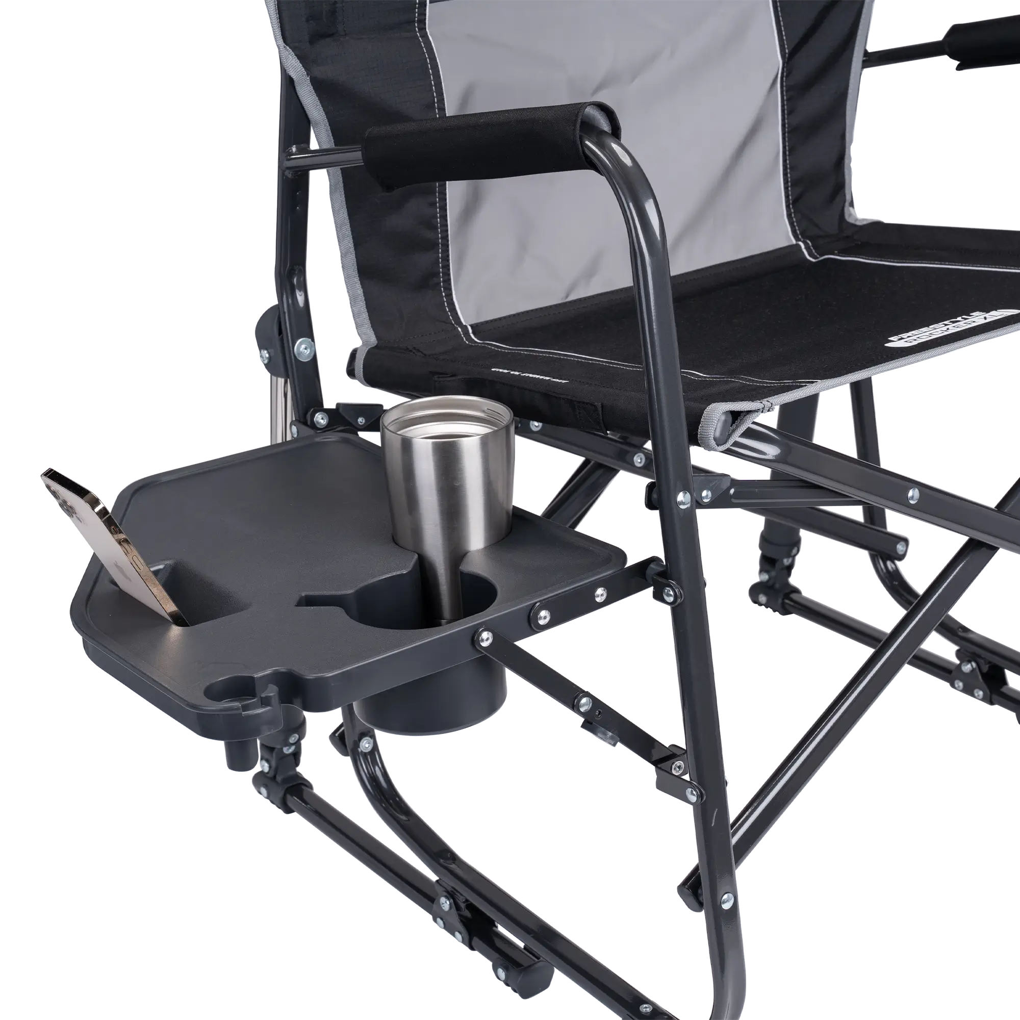 Patented Spring-Action Freestyle Rocker XL with Side Table - Choice 836 - Freestyle Rocker Portable Outdoor Folding Chair Detail