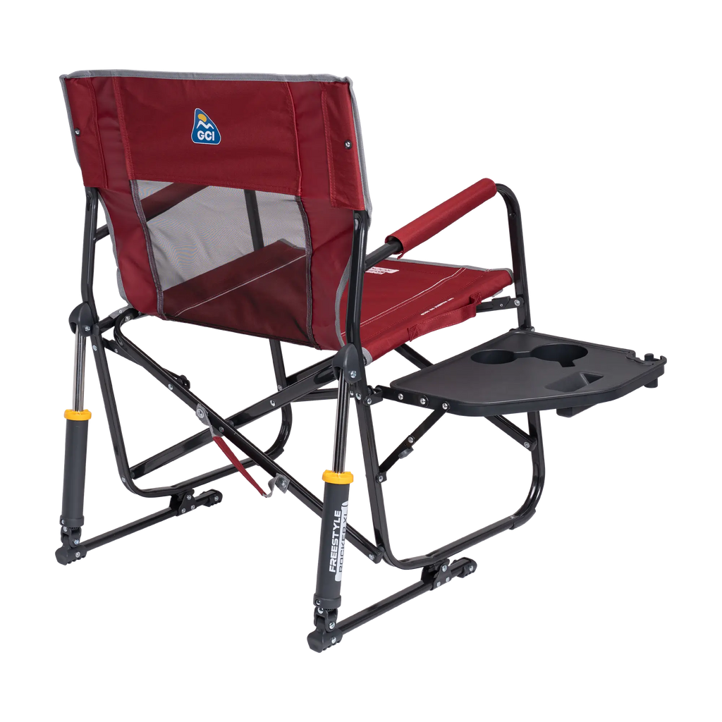 Patented Spring-Action Freestyle Rocker XL with Side Table - Choice 836 - Freestyle Rocker Portable Outdoor Folding Chair Detail