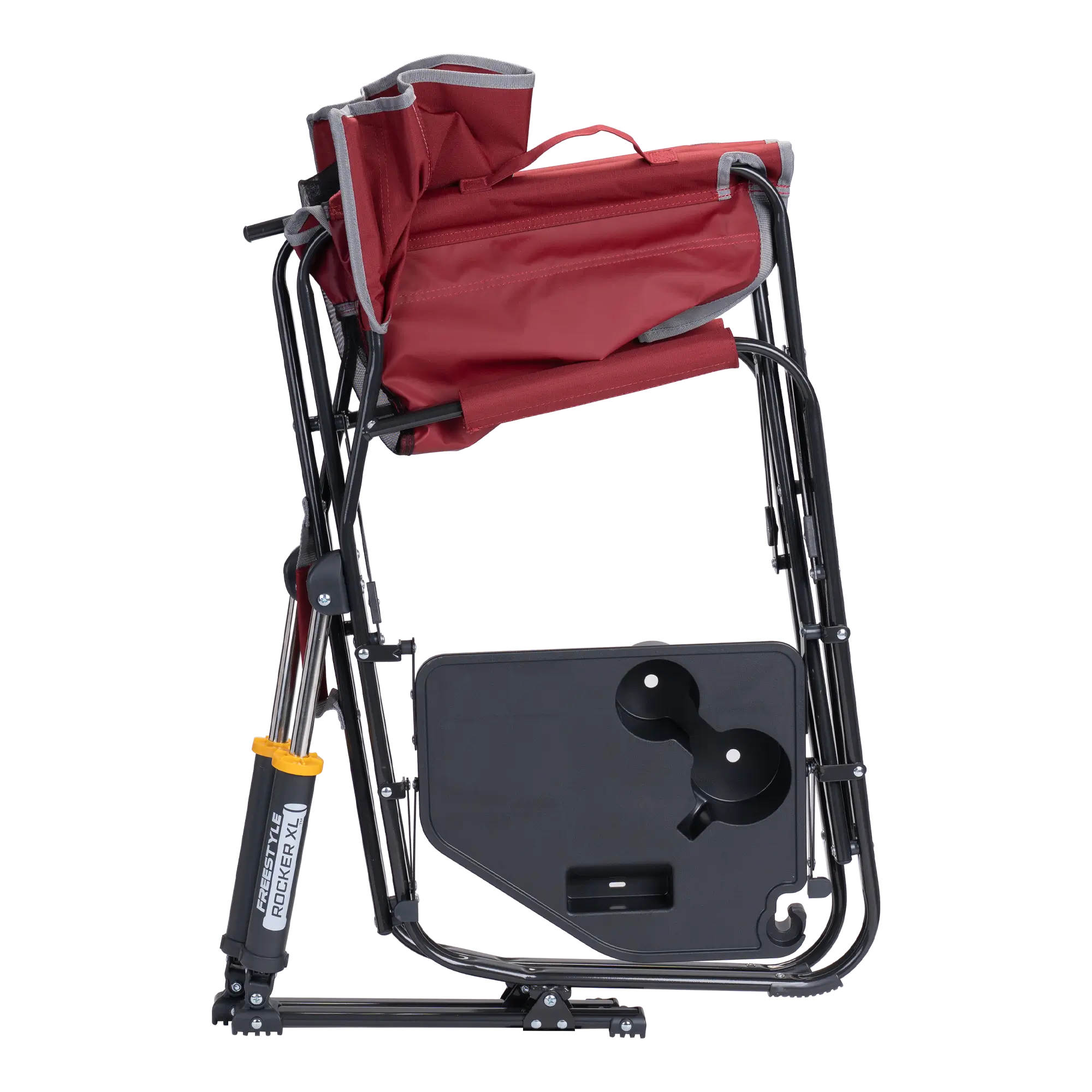 Patented Spring-Action Freestyle Rocker XL with Side Table - Choice 836 - Freestyle Rocker Portable Outdoor Folding Chair Detail