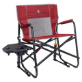 Patented Spring-Action Freestyle Rocker XL with Side Table - Choice 836 - Freestyle Rocker Portable Outdoor Folding Chair - Cinnamon