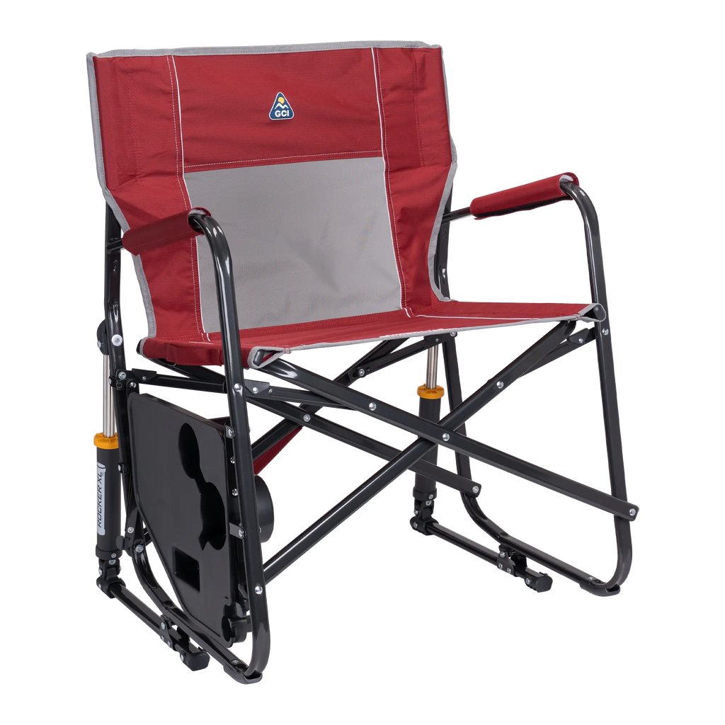 Patented Spring-Action Freestyle Rocker XL with Side Table - Choice 836 - Freestyle Rocker Portable Outdoor Folding Chair Detail