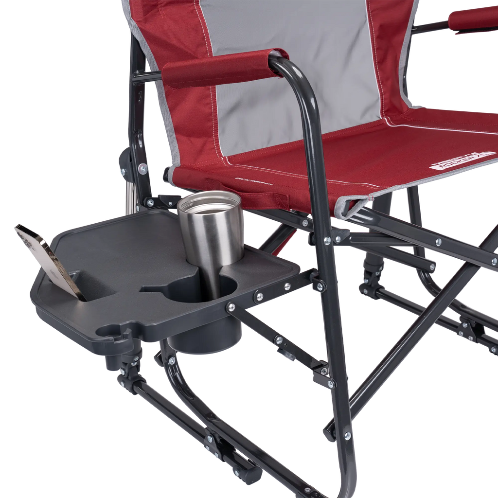 Patented Spring-Action Freestyle Rocker XL with Side Table - Choice 836 - Freestyle Rocker Portable Outdoor Folding Chair Detail