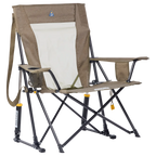 Heavy-Duty Freestyle Comfort Pro Rocker XL - Choice 107 - Patented Spring-Action Rocking Chair for Camping - Heathered Aged Fatigue