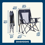 Heavy-Duty Freestyle Comfort Pro Rocker XL - Choice 107 - Patented Spring-Action Rocking Chair for Camping Detail