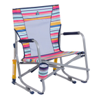 Smooth Motion Beach Rocker - Choice 712 - Freestyle Rocker Portable Outdoor Folding Chair - Multi Stripe