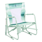 Smooth Motion Beach Rocker - Choice 712 - Freestyle Rocker Portable Outdoor Folding Chair - Green Beach Wave