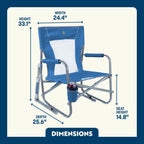 Smooth Motion Beach Rocker - Choice 712 - Freestyle Rocker Portable Outdoor Folding Chair Detail