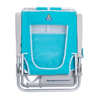 Rust-Resistant Aluminum Big Surf with Slide Table - Choice 334 - Multi-Position Outdoor Beach Chair with Pillow Detail