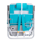 Rust-Resistant Aluminum Big Surf with Slide Table - Choice 334 - Multi-Position Outdoor Beach Chair with Pillow Detail
