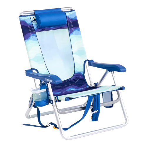 Backpack Travel Backpack Beach Chair - Choice 709 - Portable Heavy-Duty Low Boy Chair for Ocean Side - Wave