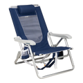Backpack Travel Backpack Beach Chair - Choice 709 - Portable Heavy-Duty Low Boy Chair for Ocean Side - Nautical Blue