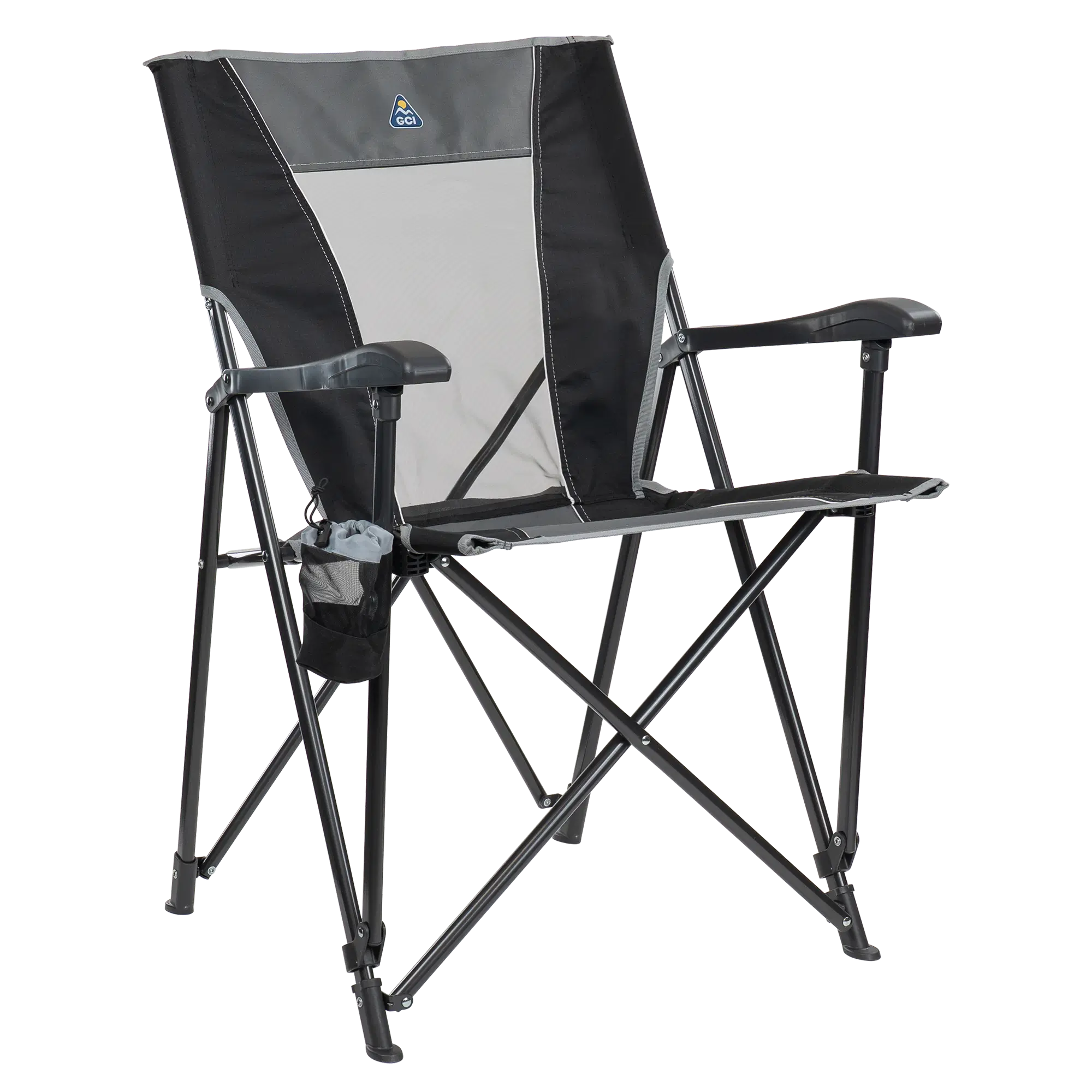 Space-Saving Pico Eazy Chair - Choice 976 - Premium Slim-Fold Compact Chair with Messenger Bag - Black