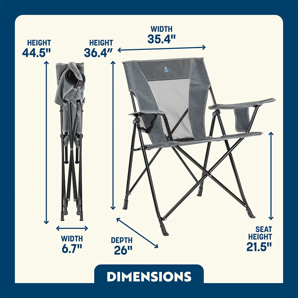 Micro-Folding Comfort Quad Chair - Choice 989 - Premium Slim-Fold Compact Chair with Messenger Bag Detail