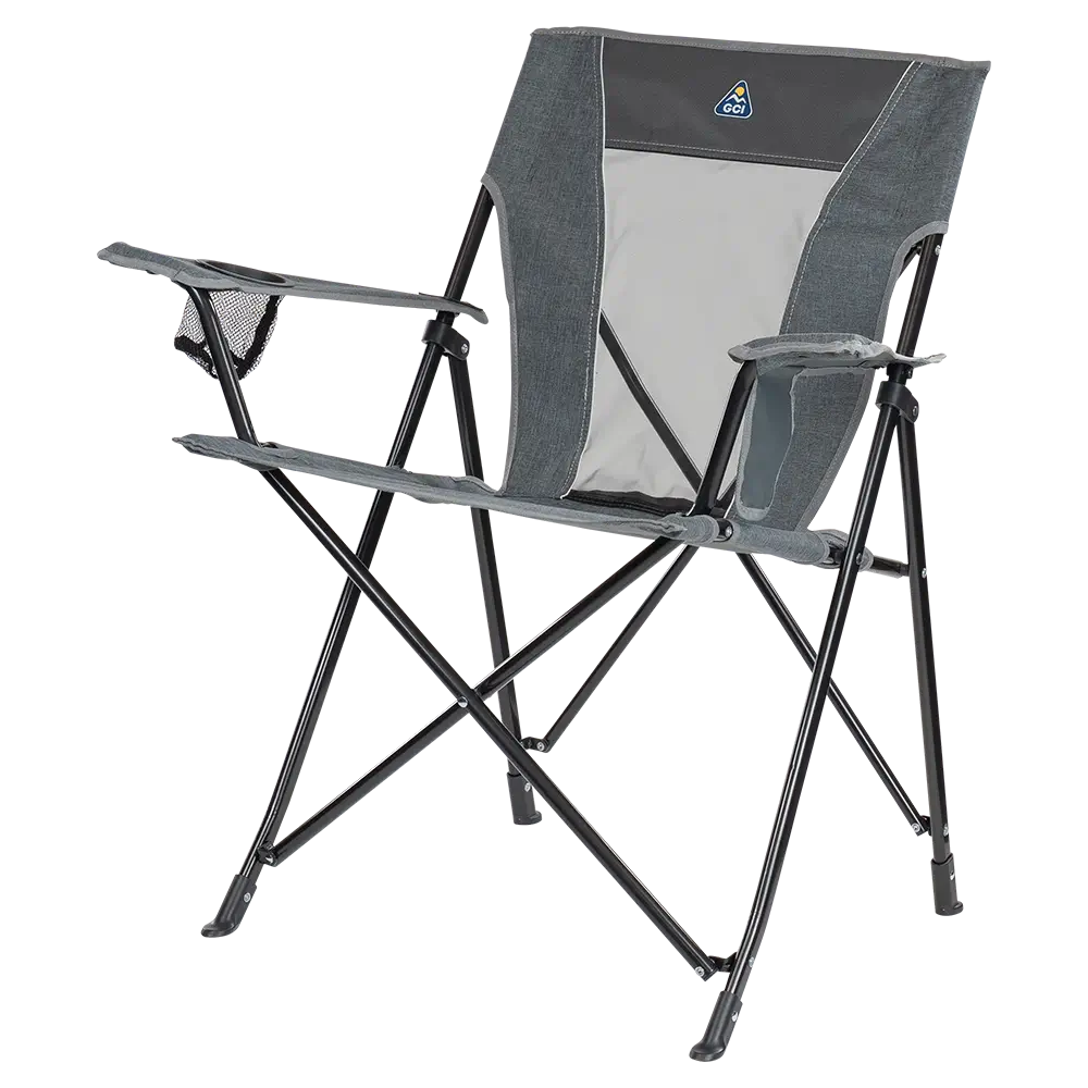Micro-Folding Comfort Quad Chair - Choice 989 - Premium Slim-Fold Compact Chair with Messenger Bag Detail