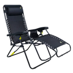 Backpack Travel Freeform Zero Gravity Lounger Bundle - Choice 507 - Low-Profile Reclining Beach Chair with Backpack Straps Detail