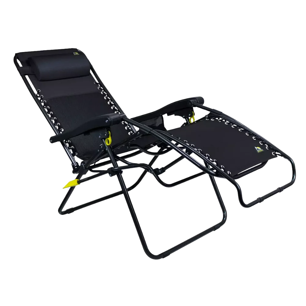 Backpack Travel Freeform Zero Gravity Lounger Bundle - Choice 507 - Low-Profile Reclining Beach Chair with Backpack Straps Detail
