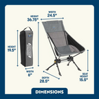 Heavy-Duty Freestyle ComPack Rocker - Choice 980 - RoadTrip Rocker Smooth Motion Camp Chair Detail